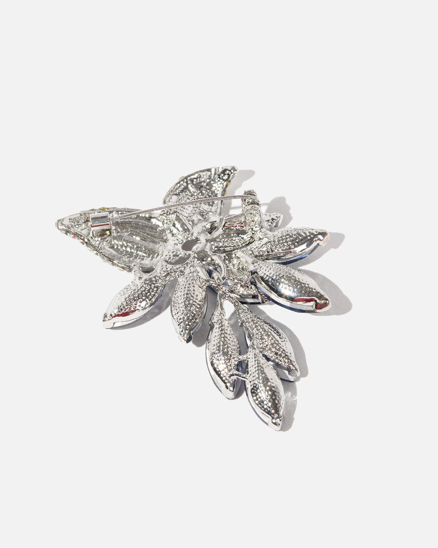 Velindra - Leaf Motif Crystal Statement Brooch