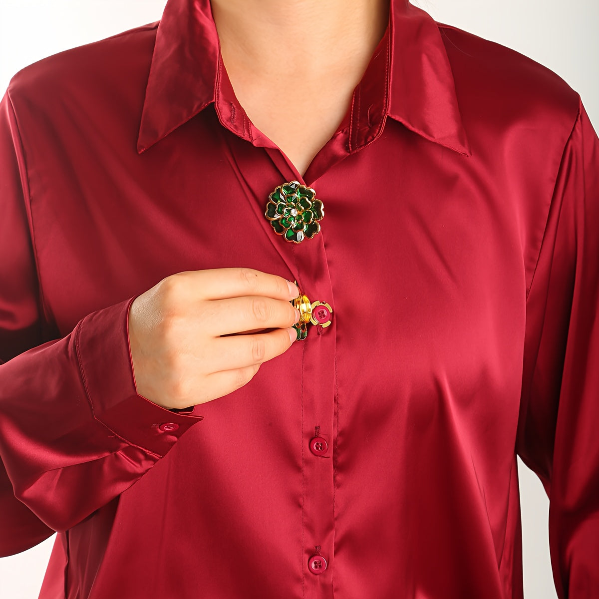 Bloomixa - Floral Rhinestone Decorative Buttons