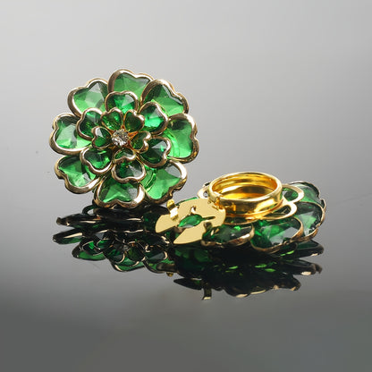 Bloomixa - Floral Rhinestone Decorative Buttons