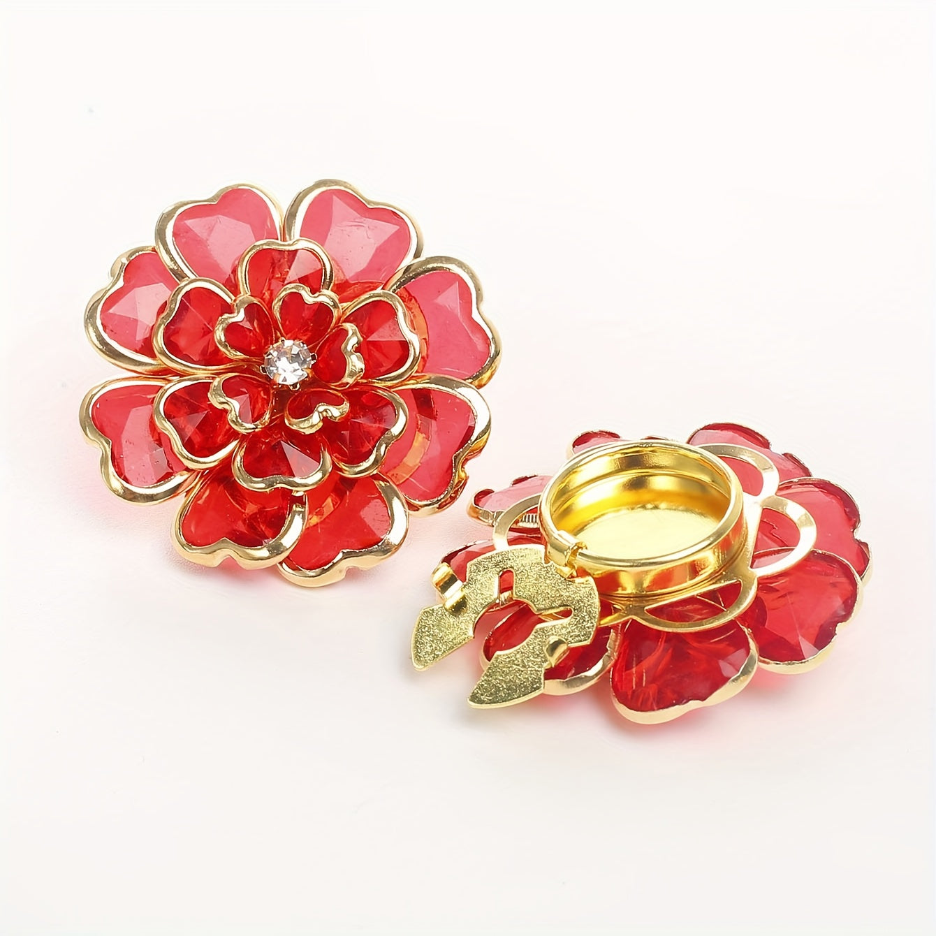Bloomixa - Floral Rhinestone Decorative Buttons