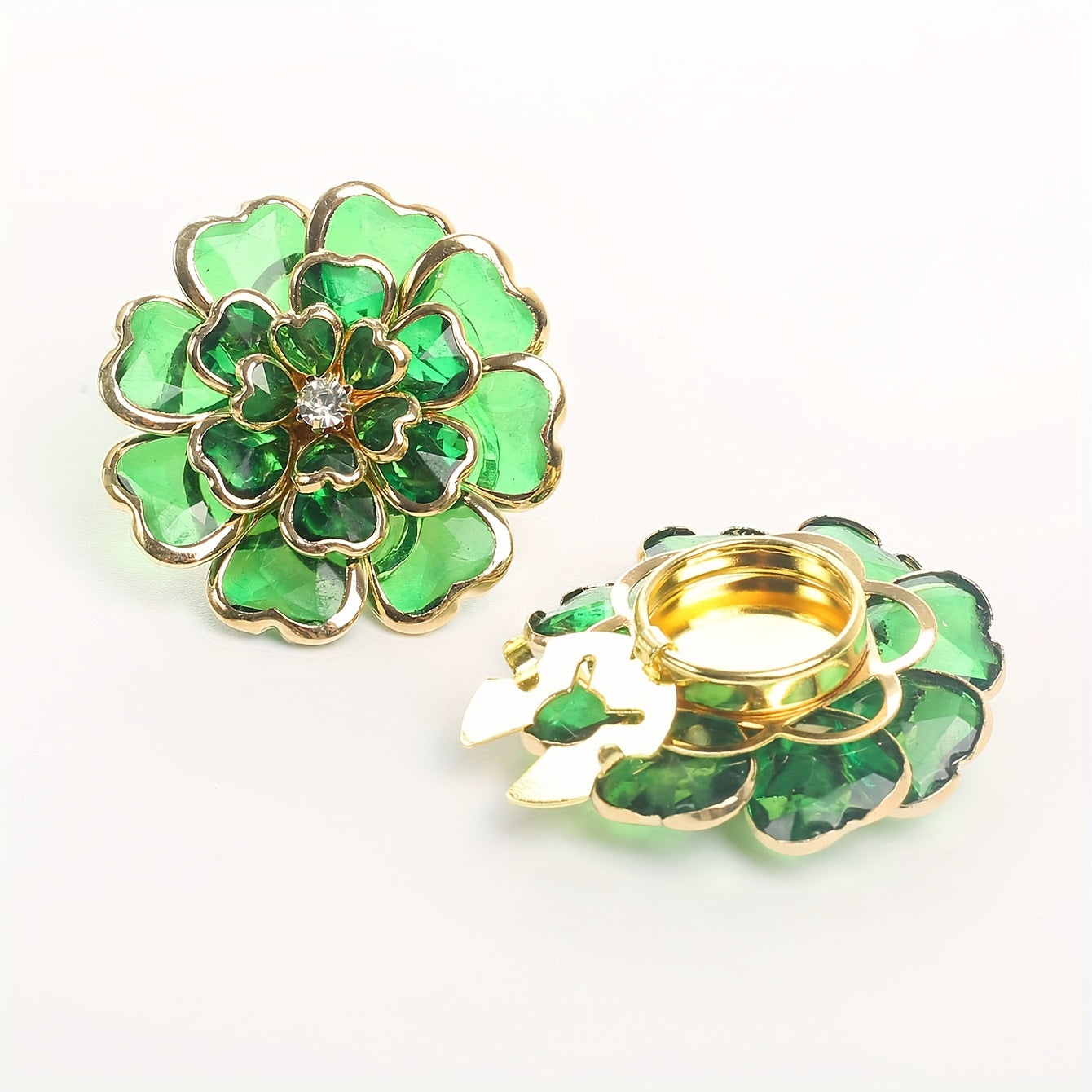 Bloomixa - Floral Rhinestone Decorative Buttons