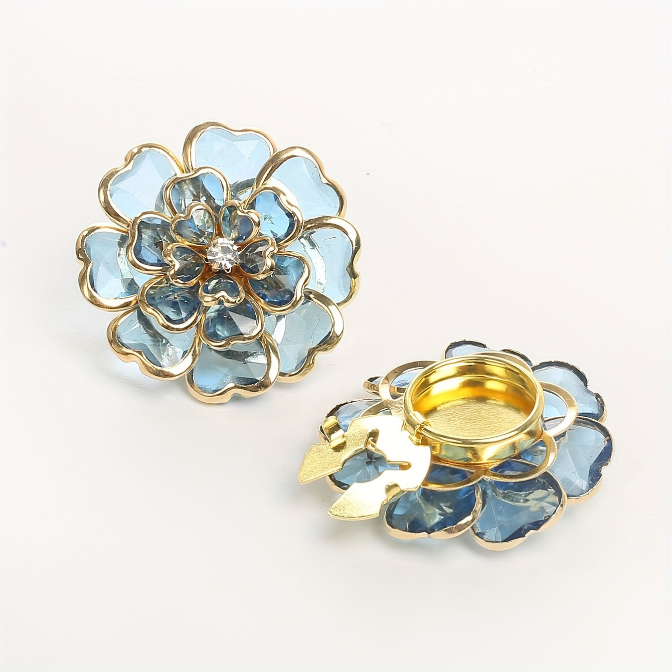 Bloomixa - Floral Rhinestone Decorative Buttons