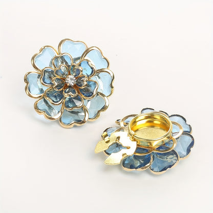 Bloomixa - Floral Rhinestone Decorative Buttons