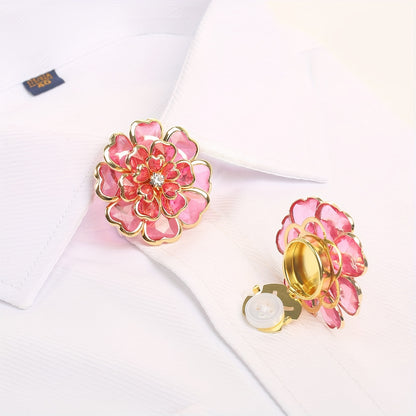 Bloomixa - Floral Rhinestone Decorative Buttons