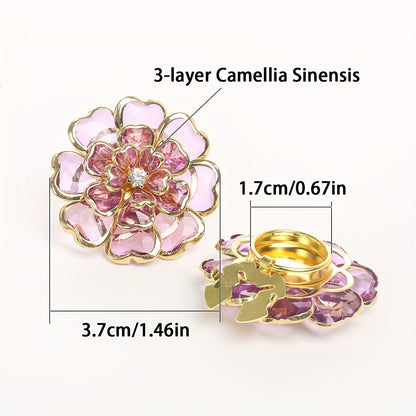 Bloomixa - Floral Rhinestone Decorative Buttons