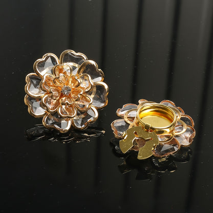Bloomixa - Floral Rhinestone Decorative Buttons