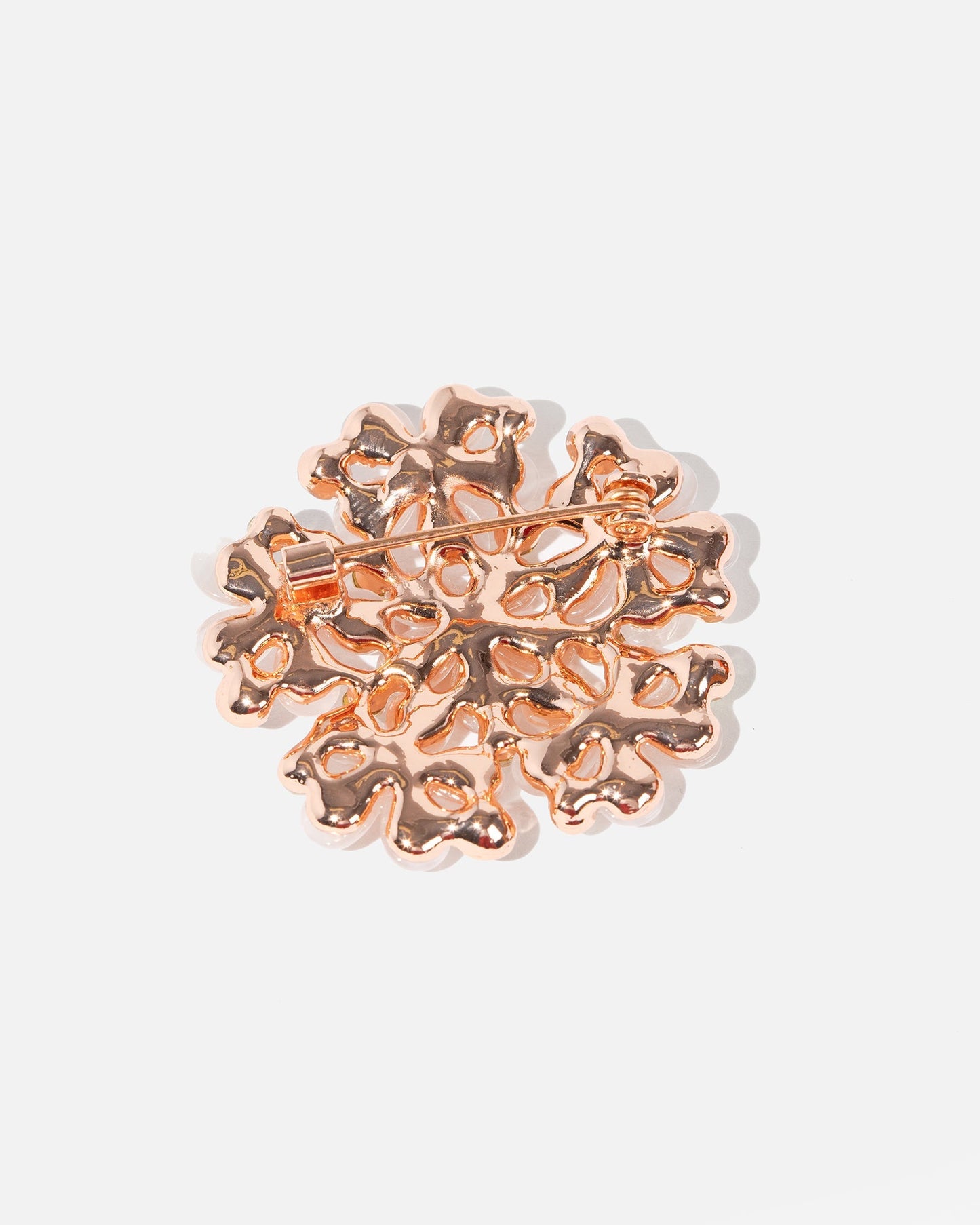 Bloompin - Floral Cluster Brooch With Crystals