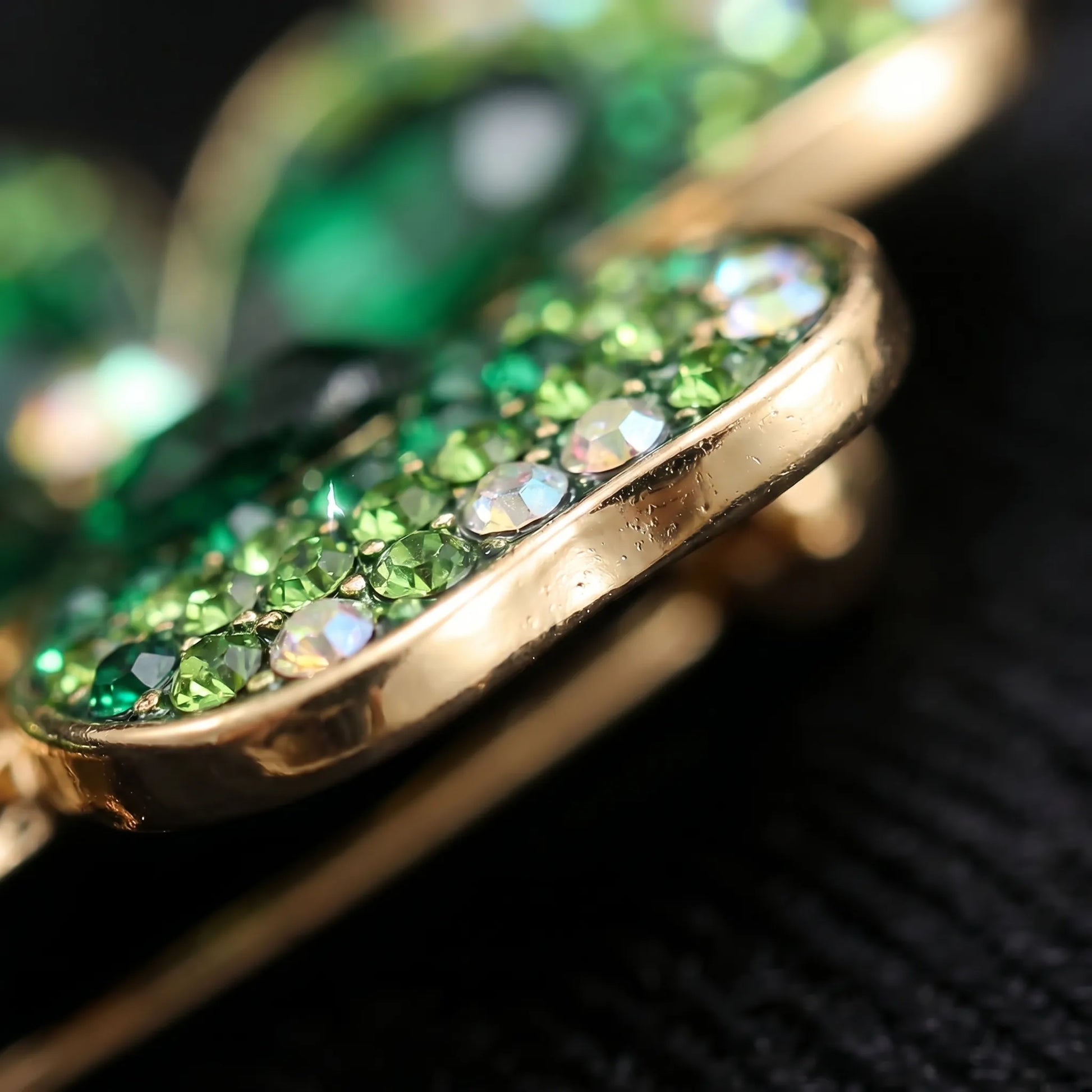 Clovaire - Four-Leaf Clover Crystal Brooch