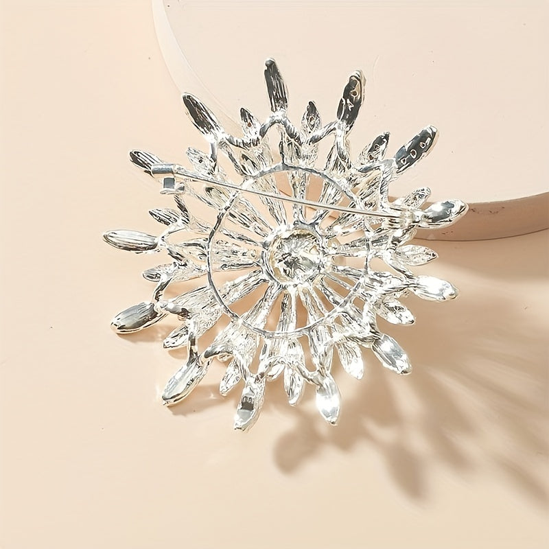 Florenza - Double-Layer Floral Sunburst Brooch