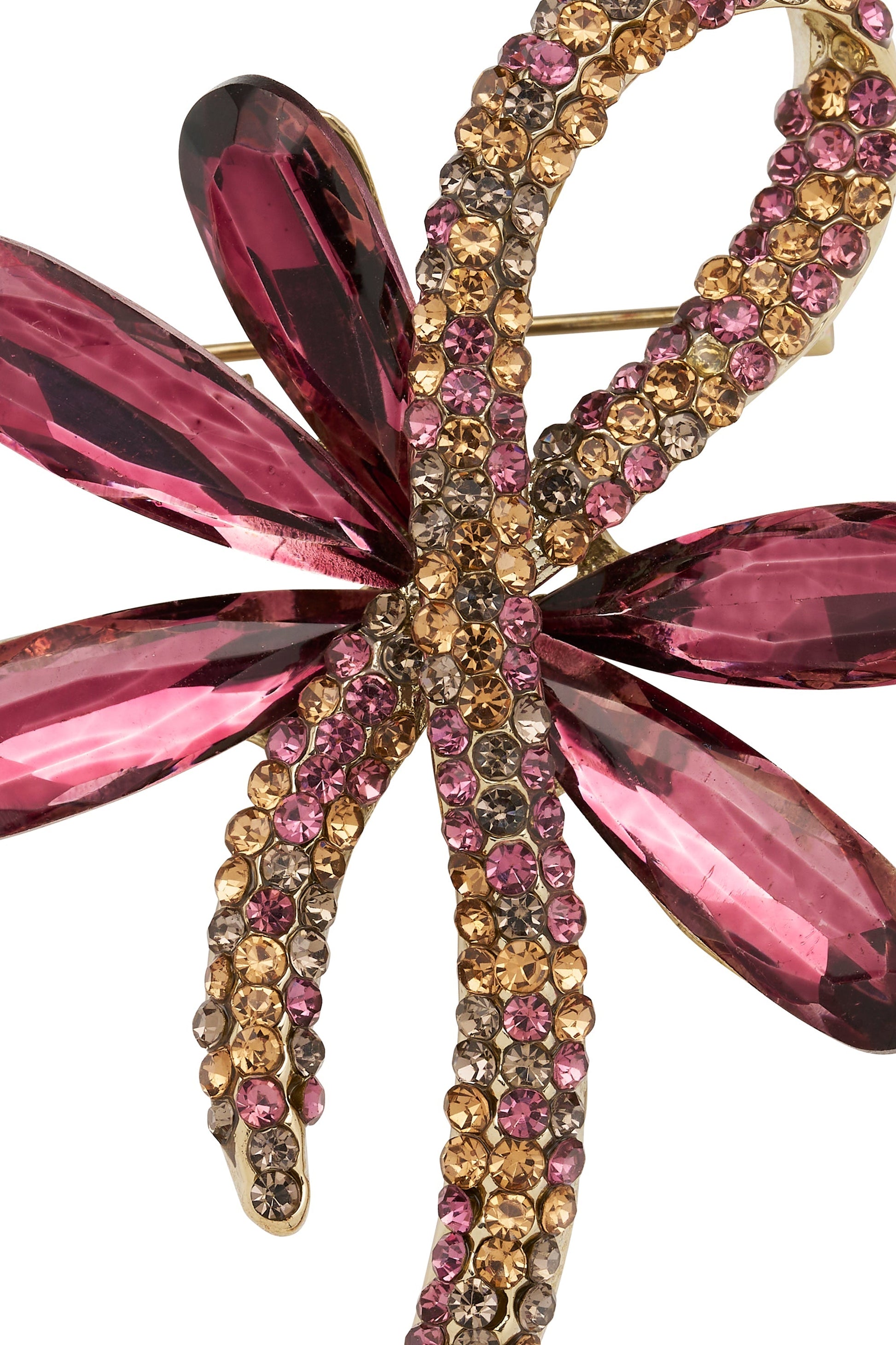 Marquella - Crystal Ribbon Floral Brooch
