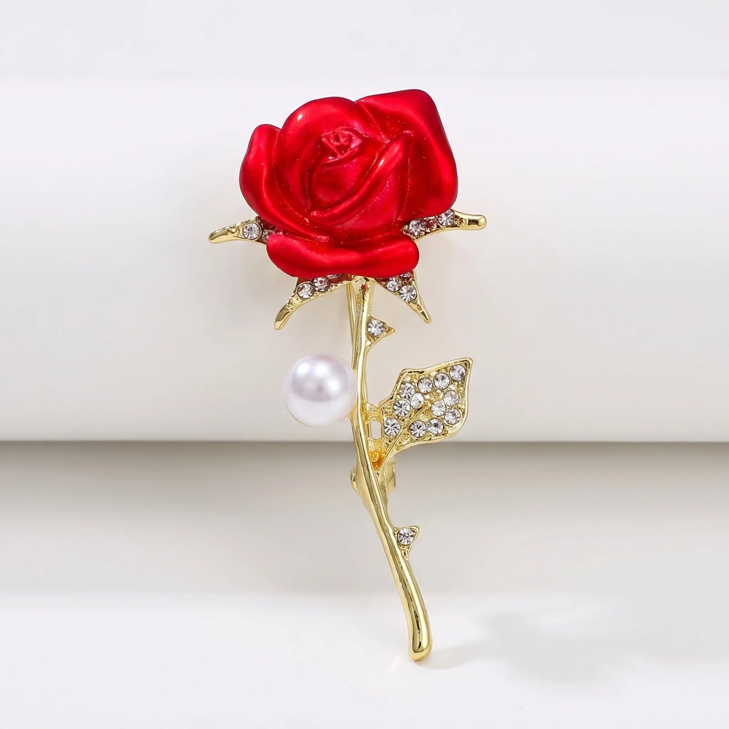 Rosevara - Rose-Shaped Floral Lapel Brooch