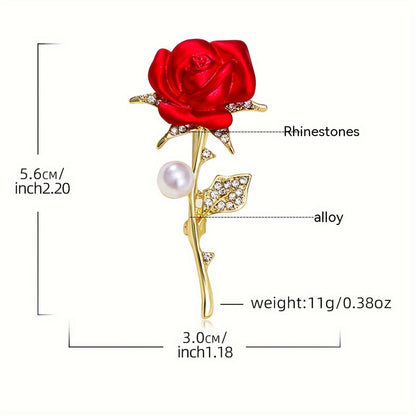 Rosevara - Rose-Shaped Floral Lapel Brooch