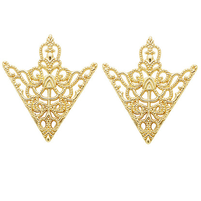 Veltrina - Hollow Triangle Crown Brooch Pin